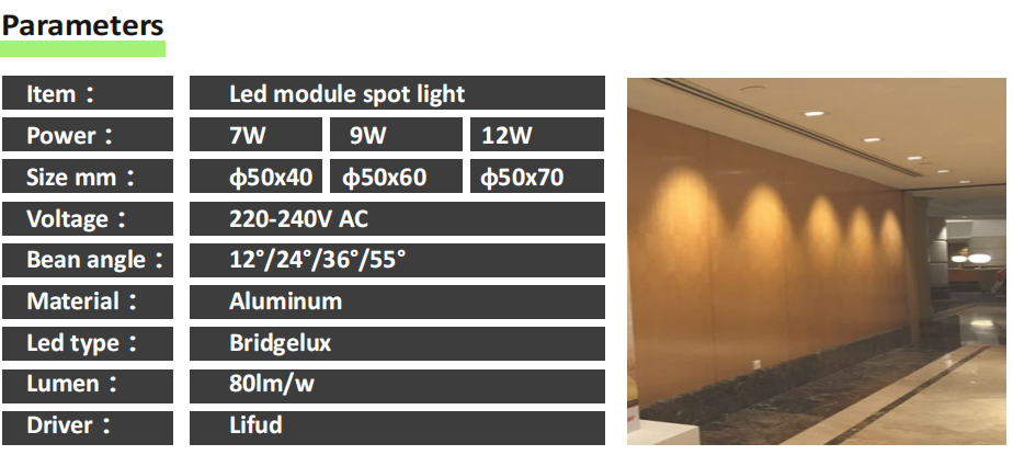 Led module spot light