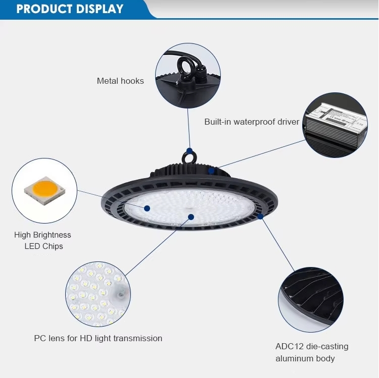 PC lens with 100w 150w 200w high bay light