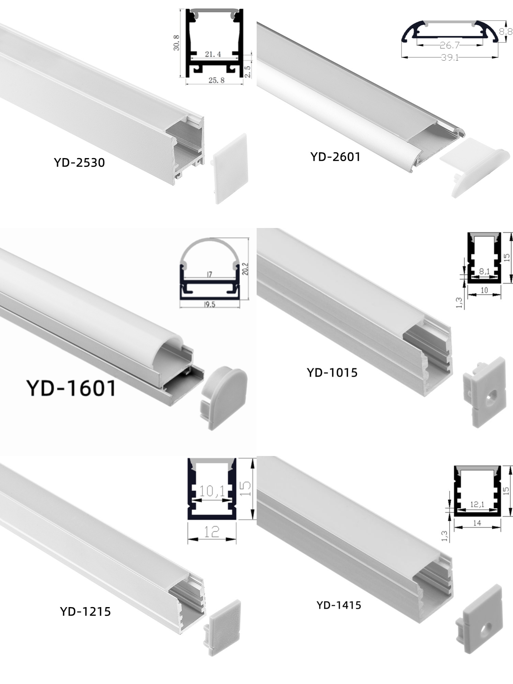 Wall Mounted LED Aluminum Profile