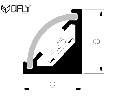 Corner led aluminum profile