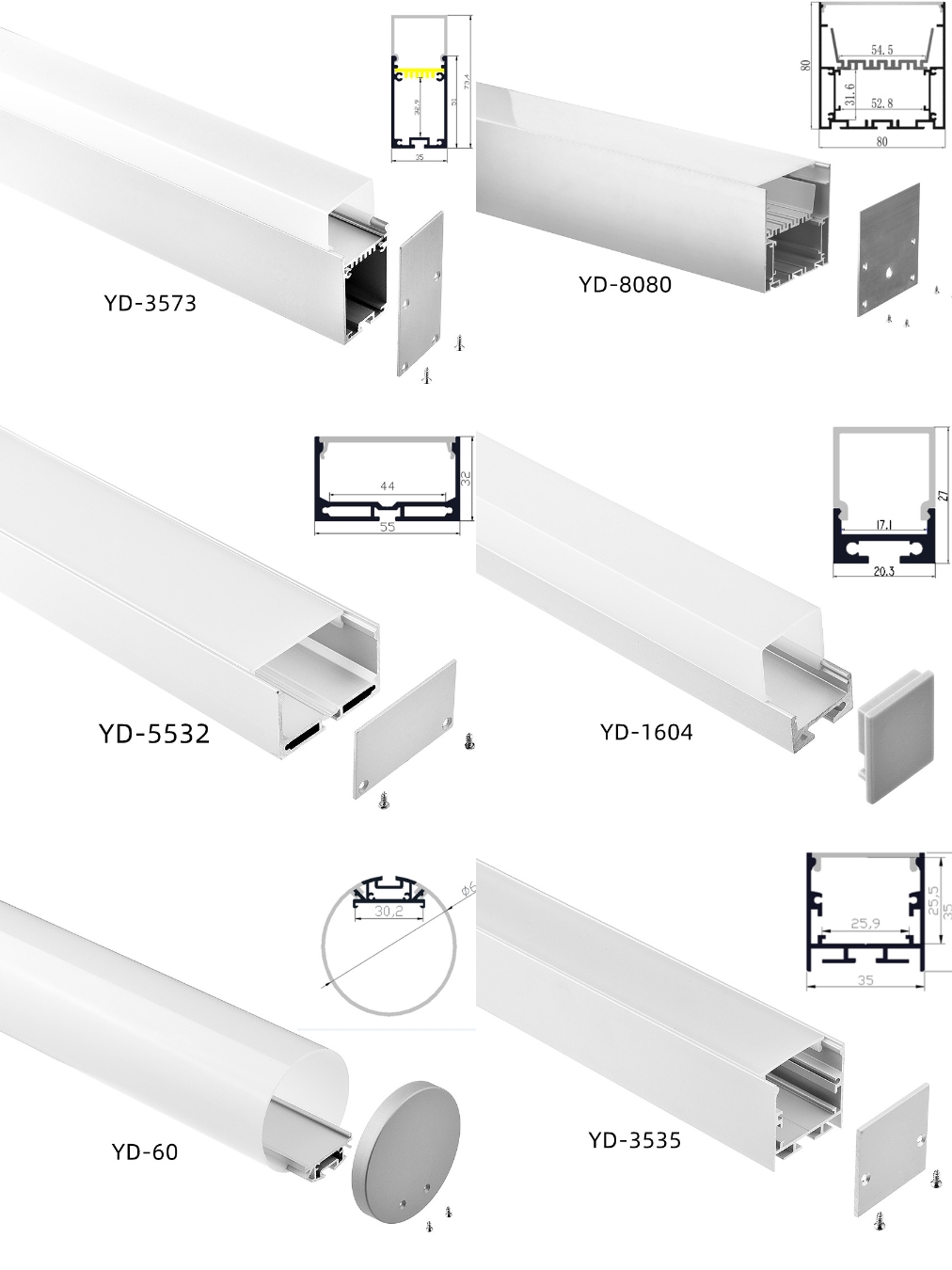 surface led aluminum profile