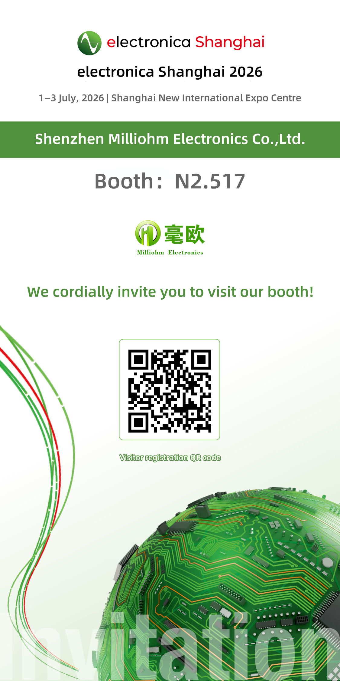 Milliohm Electronics at electronica Shanghai 2026