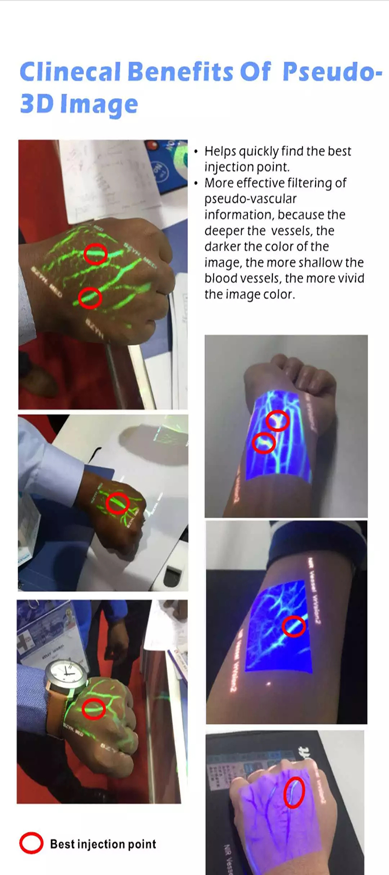 Portable Clinical Infrared Vein Showing Vein Finder 11