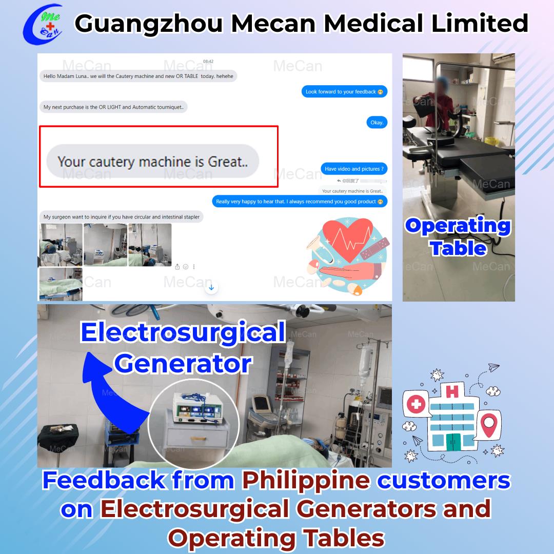 Feedback from Philippine customers on Electrosurgical Generators and Operating Tables