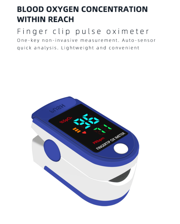 Home Use Digital Finger Pulse Oximeter For Blood Oxygen Testing 8