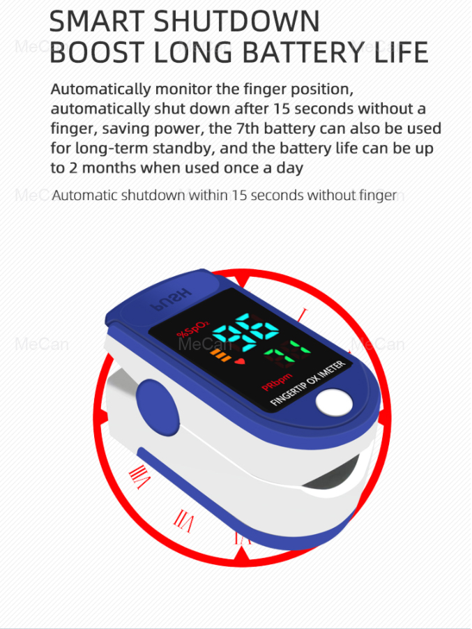 Home Use Digital Finger Pulse Oximeter For Blood Oxygen Testing 15