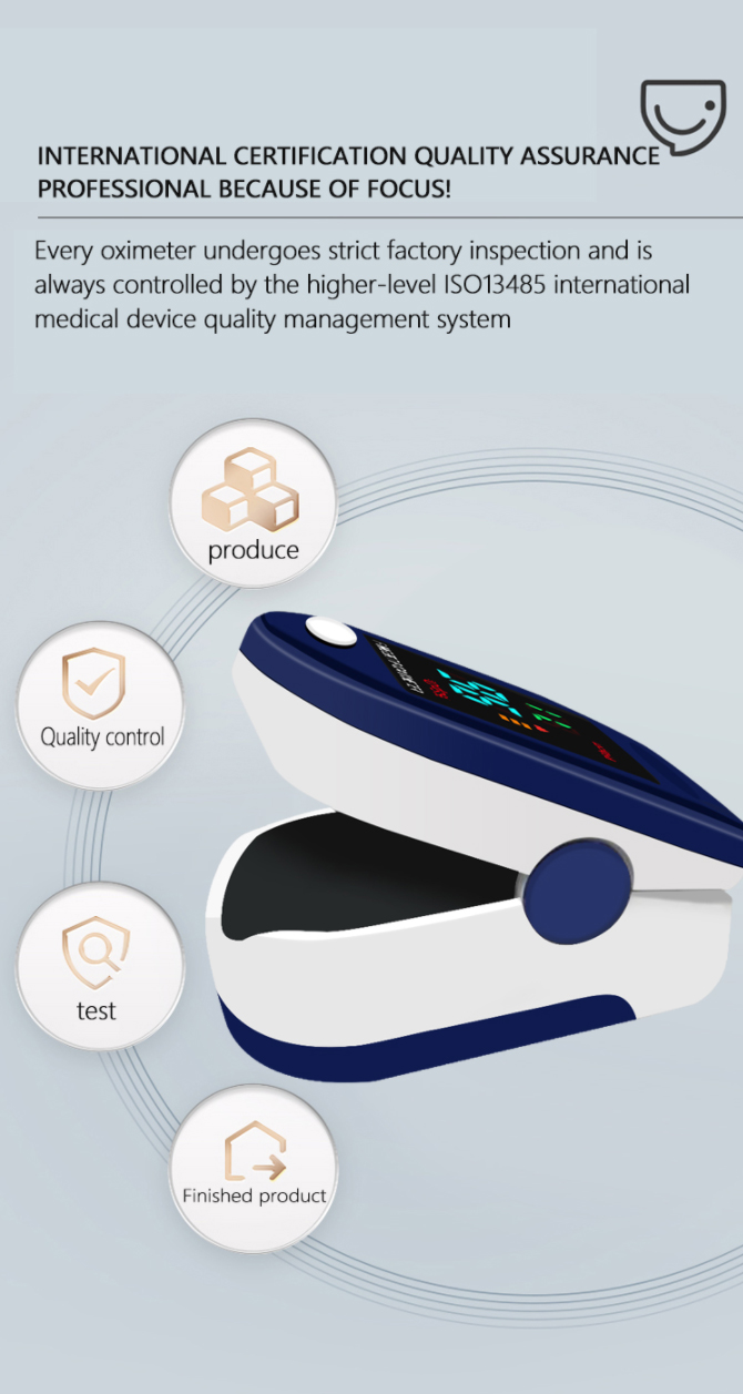 Home Use Digital Finger Pulse Oximeter For Blood Oxygen Testing 16