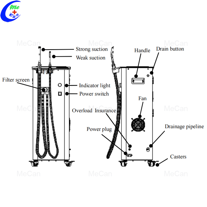 Dental Moible Vacuum Pump Dental Suction Unit 7