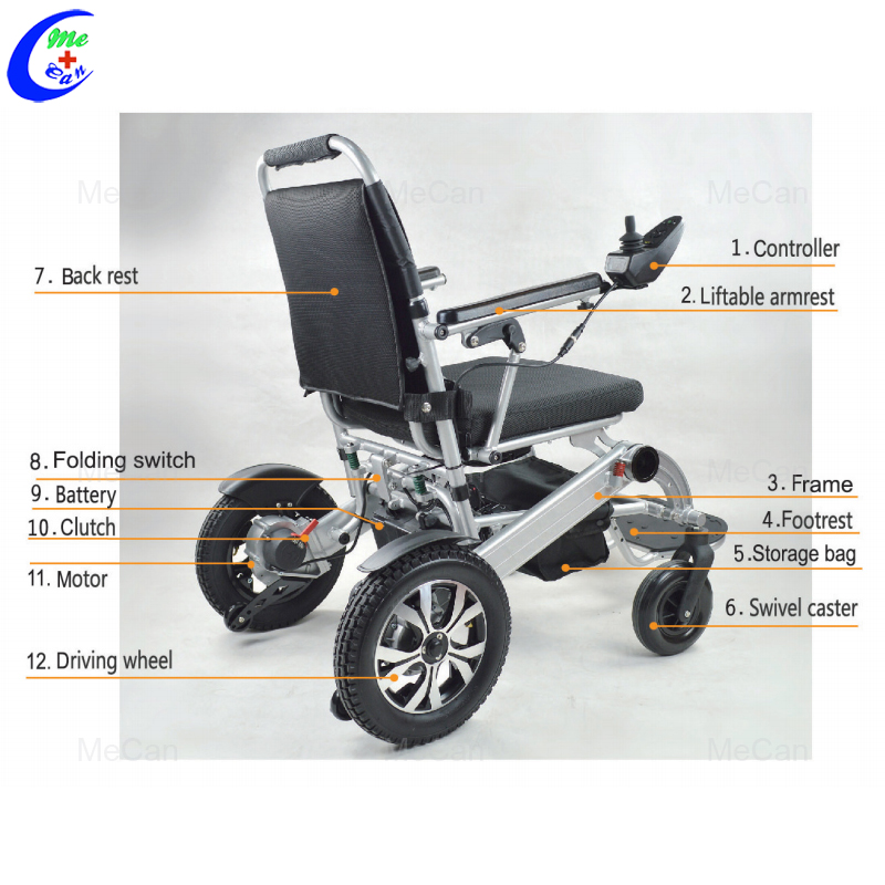 Handicapped Lightweight Folding Electric Wheelchair 9