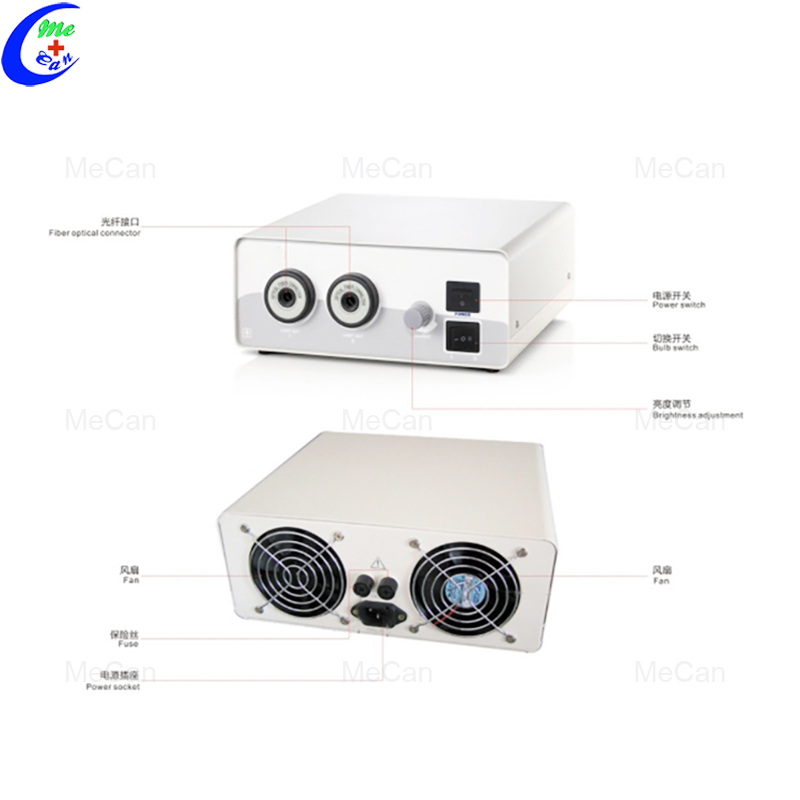 Operating Room Double Hole Double Lamp 250W Halogen Cold Light Source 5