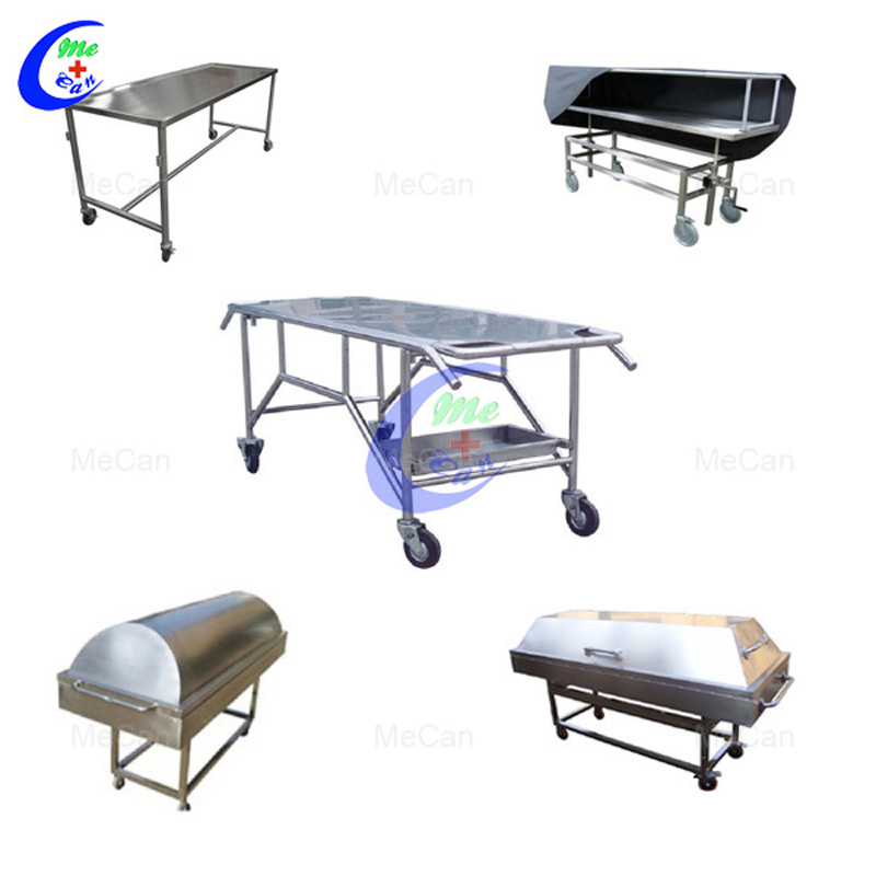 Medical Hospital Stainless Steel Morgue Corpse Cart With Cover 6