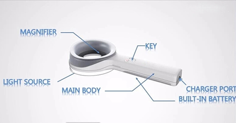 Portable Medical 365nm Woods Lamp for Skin Analysis 7