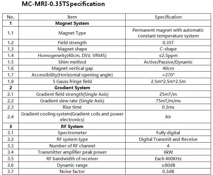 Medical MRI Scan Equipment Manufacturer 0.35T MRI Machine 4