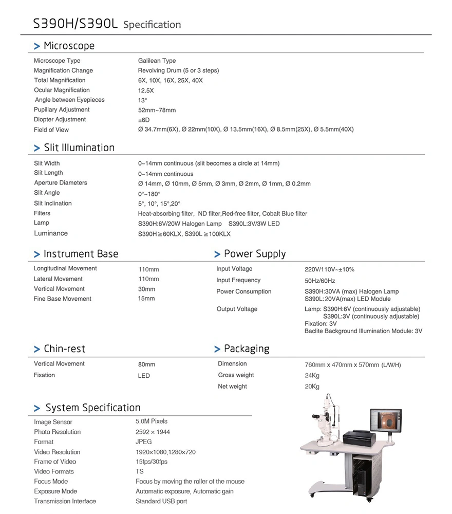 Digital Camera Slit Lamp Microscope Digital Camera Slit Lamp Microscope