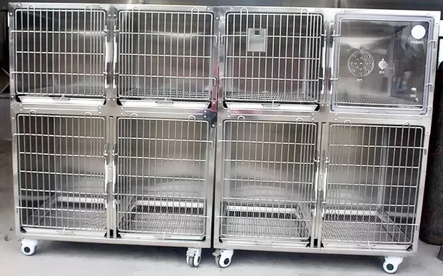 Stainless Steel Animal Cages With Wheels 2
