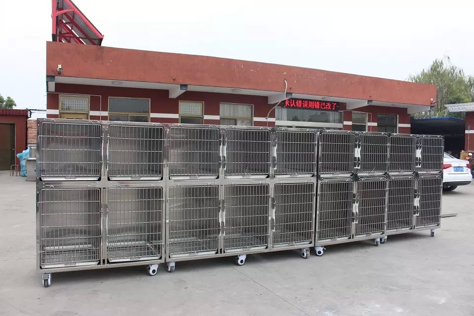 Stainless Steel Animal Cages With Wheels 4