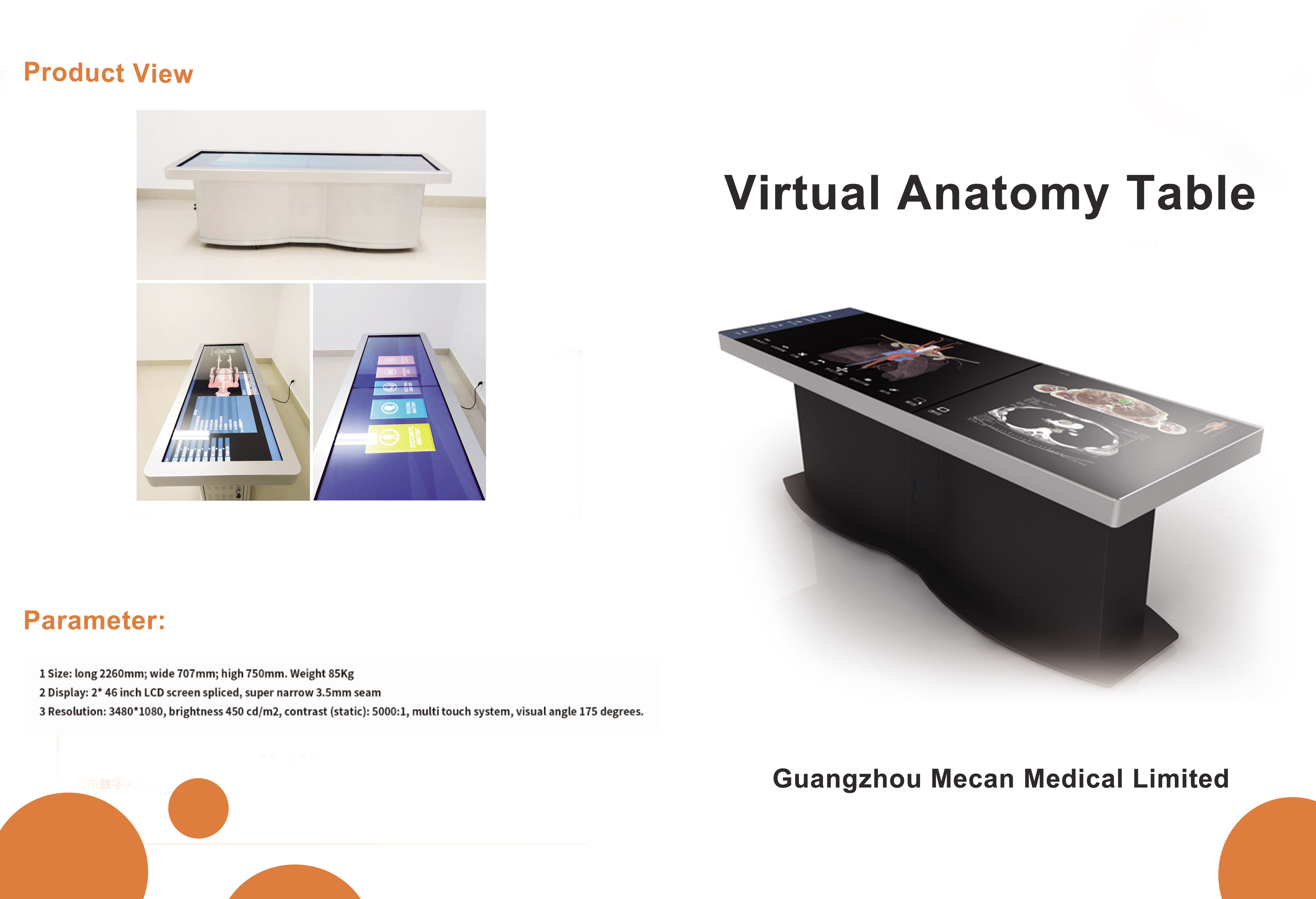 3D body Virtual Autopsy Table/Anatomage,Digital Human Body Anatomy System for School 2