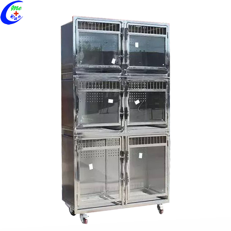 Veterinary Stainless Steel Dog Cage With Infusion Stick 3