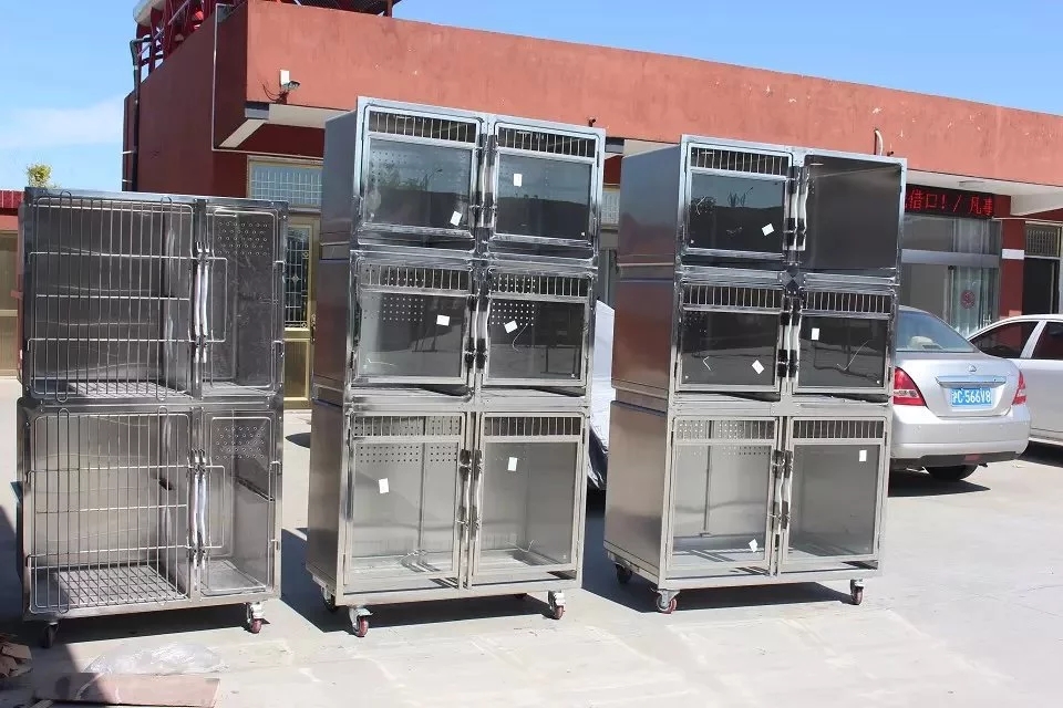 Veterinary Stainless Steel Dog Kennel Cages, Vet Equipment Animal Cages For Sale 6