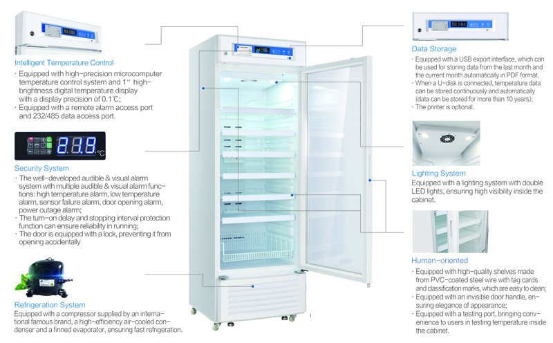 2-8 Degree Hospital Medical Vaccine Storage Refrigerator 7