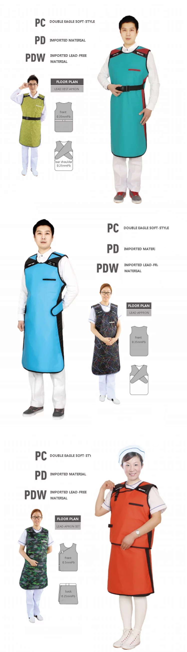 035mm pb x ray protective lead clothes
