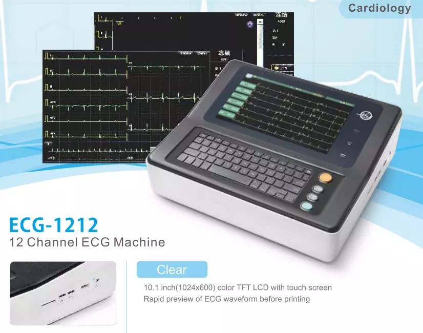 12-channel ECG-1212 electrocardiograph portable ECG machine 7