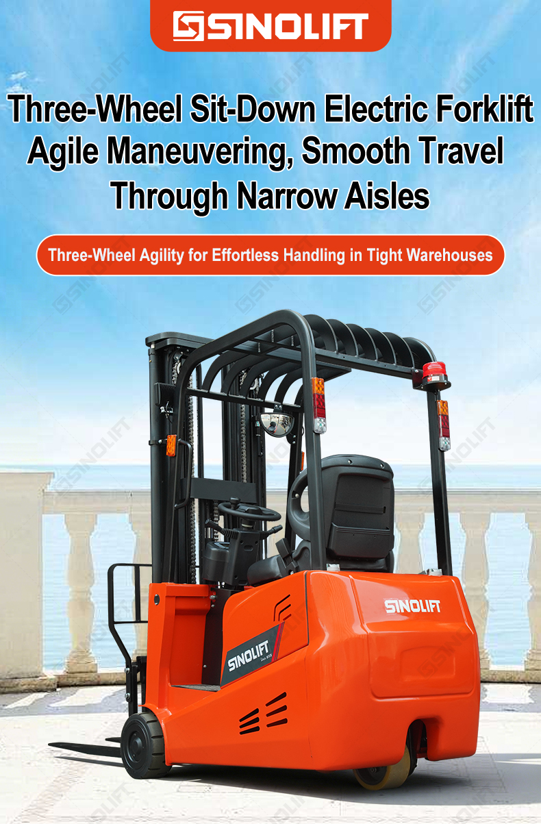 1.0-1.5T CPDS10A/15A Three Wheel Electric Forklift for Narrow Aisles