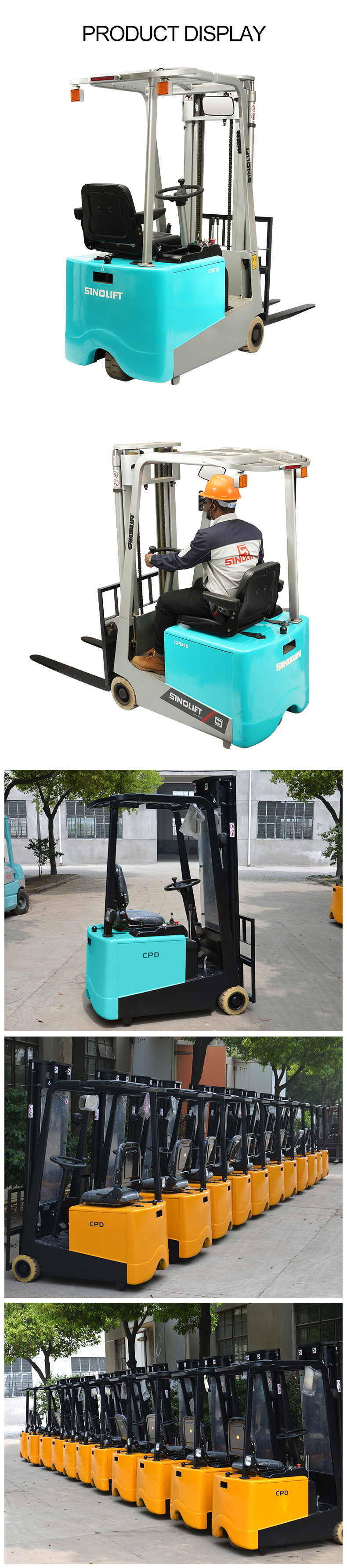 Three Wheel Electric Forklift