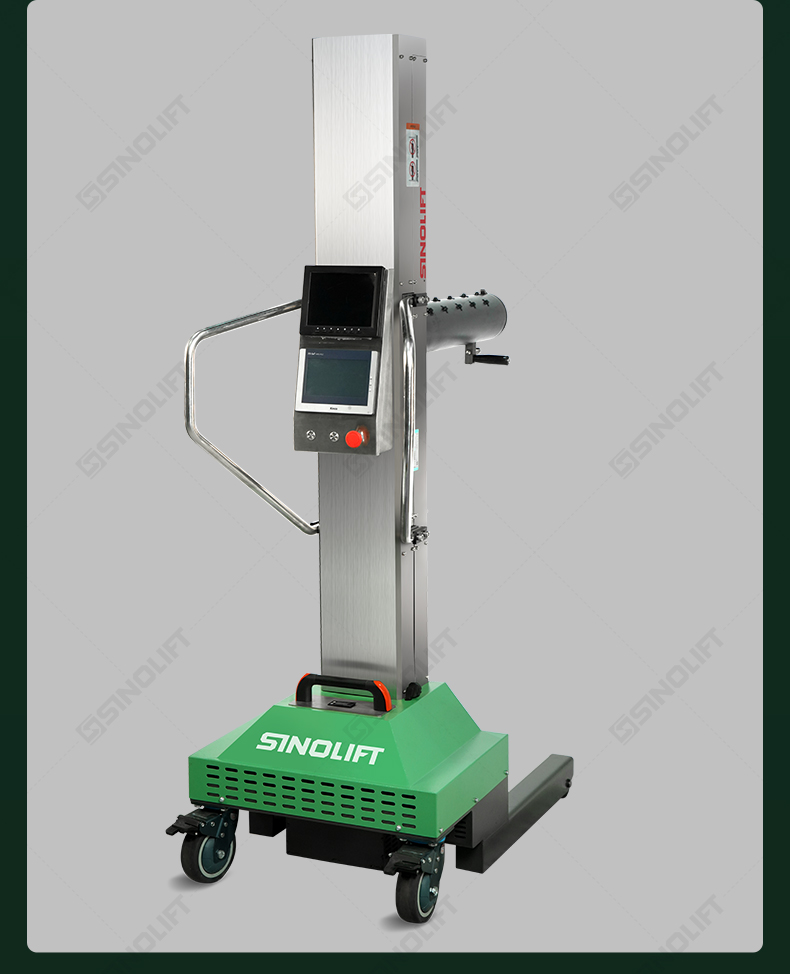 Single cantilever string rod truck efficiently moving a large lithium battery cell roll in a factory.