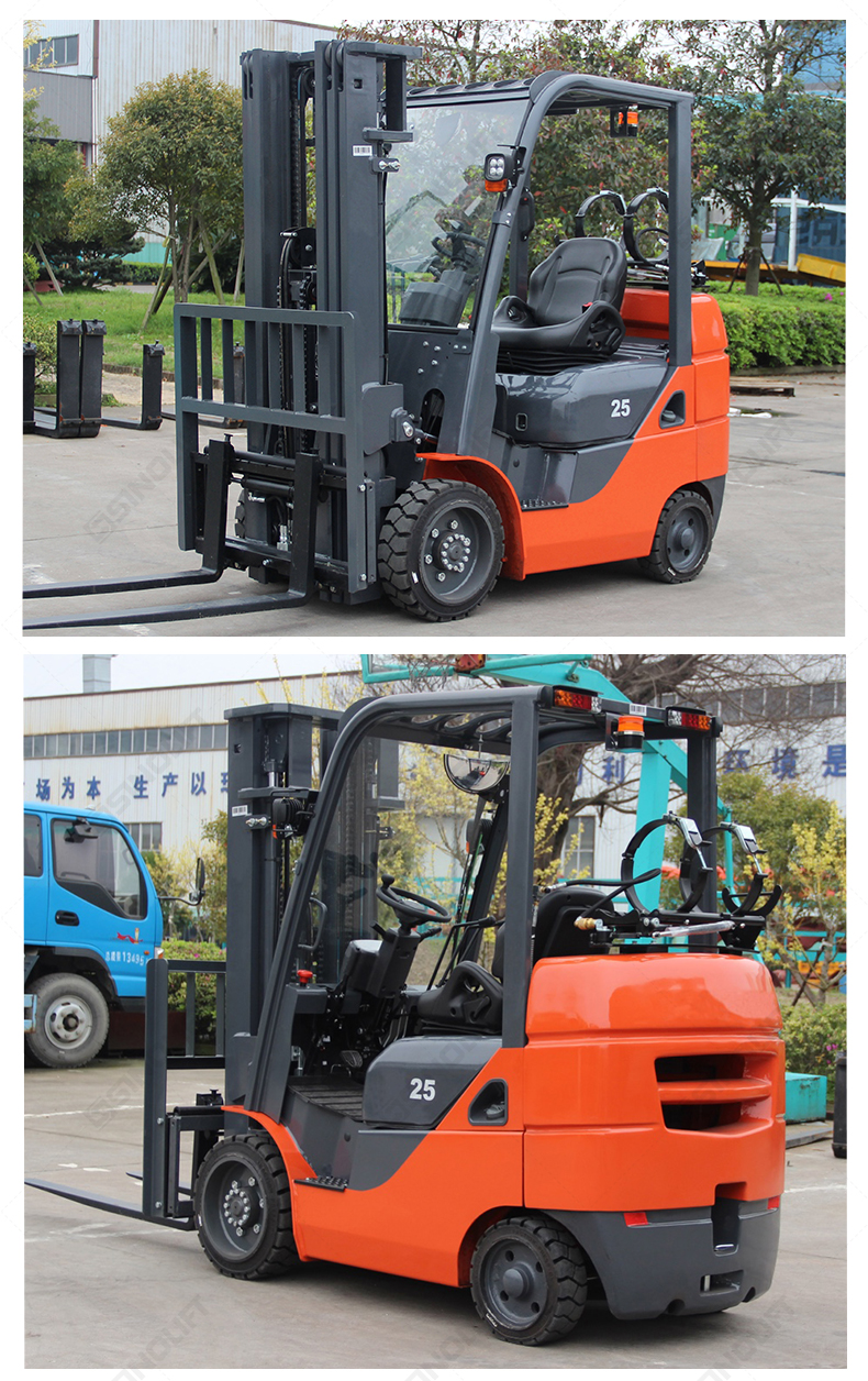 SINOLIFT's versatile C Series forklift: dual-fuel engine, wide-view mast options, and operator-focused cabin design.