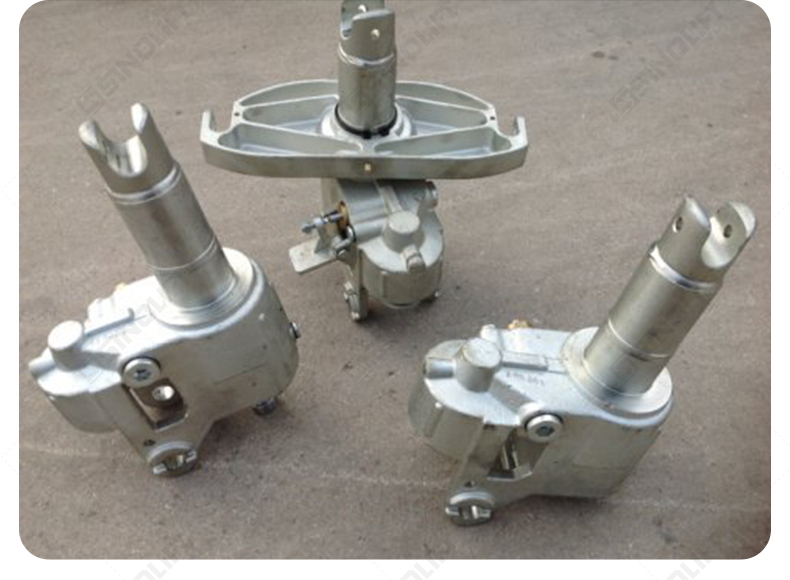 BF series pallet truck pump with open-end axle bore for frequent lubrication needs