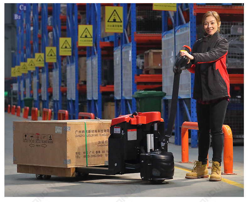 EPT20-15ET2 electric pallet truck with auto-shutoff to extend battery life