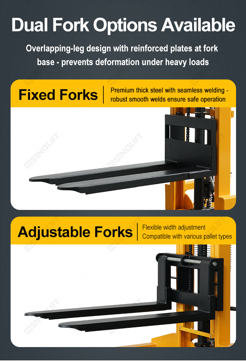 Narrow-aisle manual pallet lifter with heavy-duty hydraulics