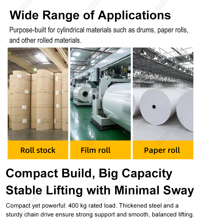 PV Manual Roll Handling Stacker for Film, Paper and Cylindrical Rolls