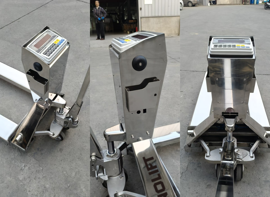 HL20SS HL30SS Customized Stainless Steel Scale Pallet Truck with Built in Printer