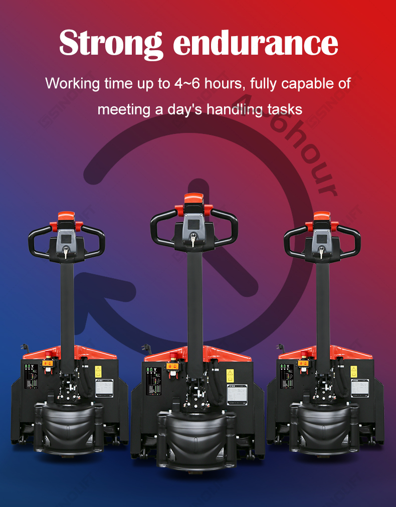 EPT20-15ET2 pallet jack with shock absorption for smooth floor operation
