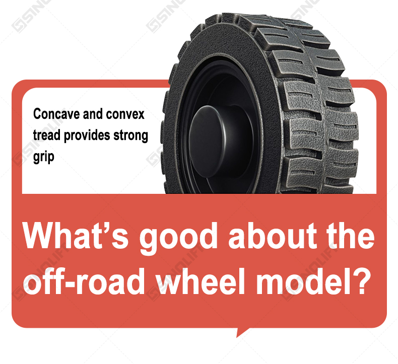 Puncture-proof forklift drive wheel with reinforced steel belt construction
