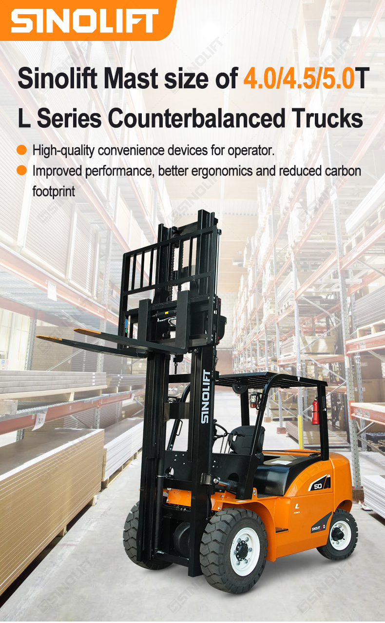 4.0T to 5.0T forklift with low-emission engine and DPF aftertreatment