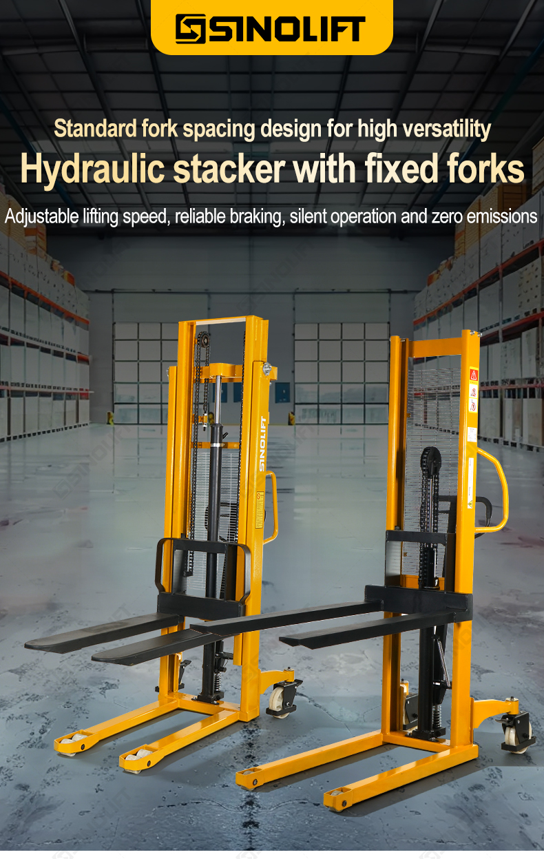 SYC Manual Hydraulic Pallet Stacker | 1.5 Ton Capacity, 3m Lift | Warehouse Hand Lift