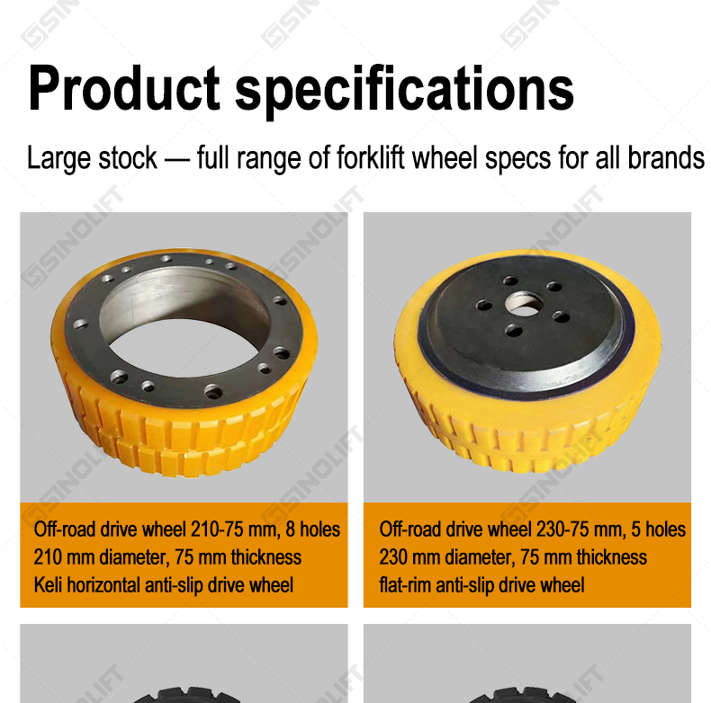 Industrial solid-core wheel with excellent load capacity and durability