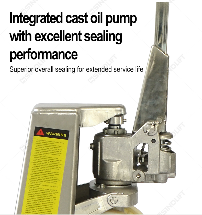 SINOLIFT BFS Premium Stainless Steel Manual Pallet Truck for Food & Cleanroom