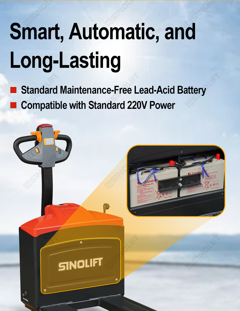 EPT15Q EPT20Q EPT30Q Electric Pallet Truck with Maintenance-Free High-Capacity Battery