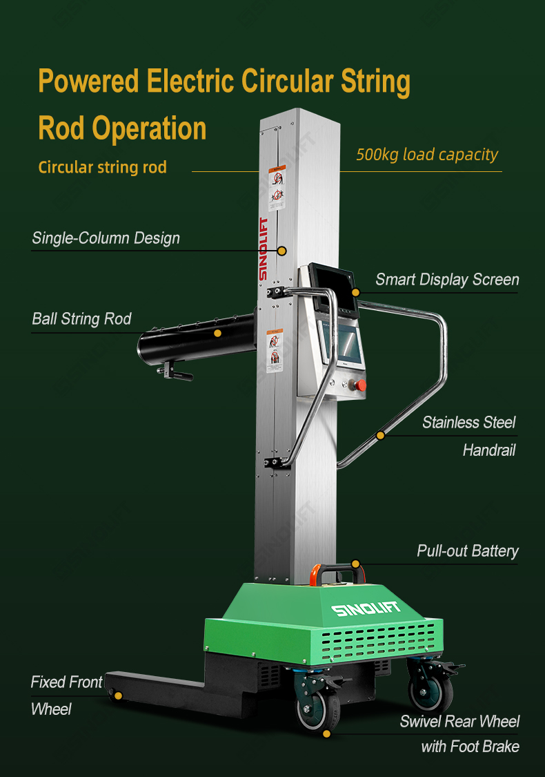 Smart control display with height memory and auto-correction for precise alignment.