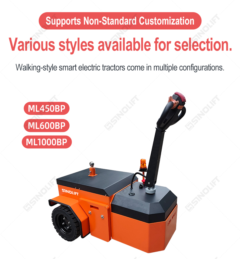 Heavy-duty steel frame of the ML1000BP electric tow tractor