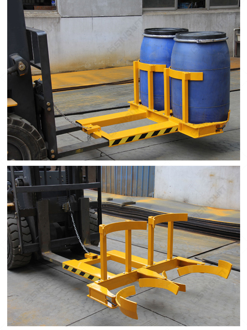 Dual-drum lifting attachment for maximum warehouse efficiency