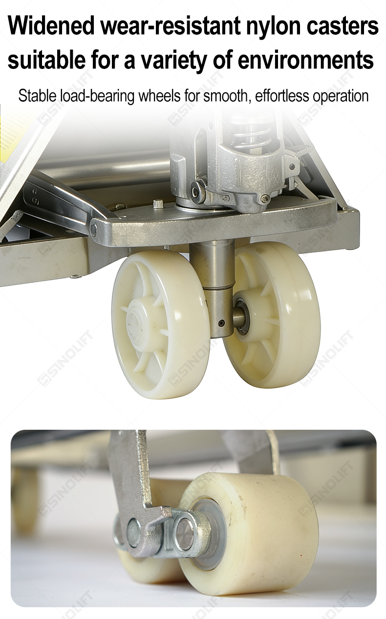 SINOLIFT BFS Premium Stainless Steel Manual Pallet Truck for Food & Cleanroom