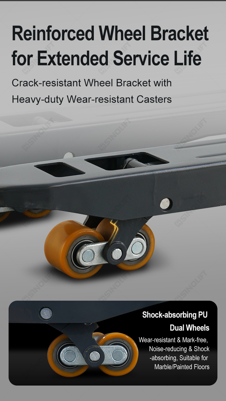 Low-noise PU wheel electric pallet jack for sensitive floors