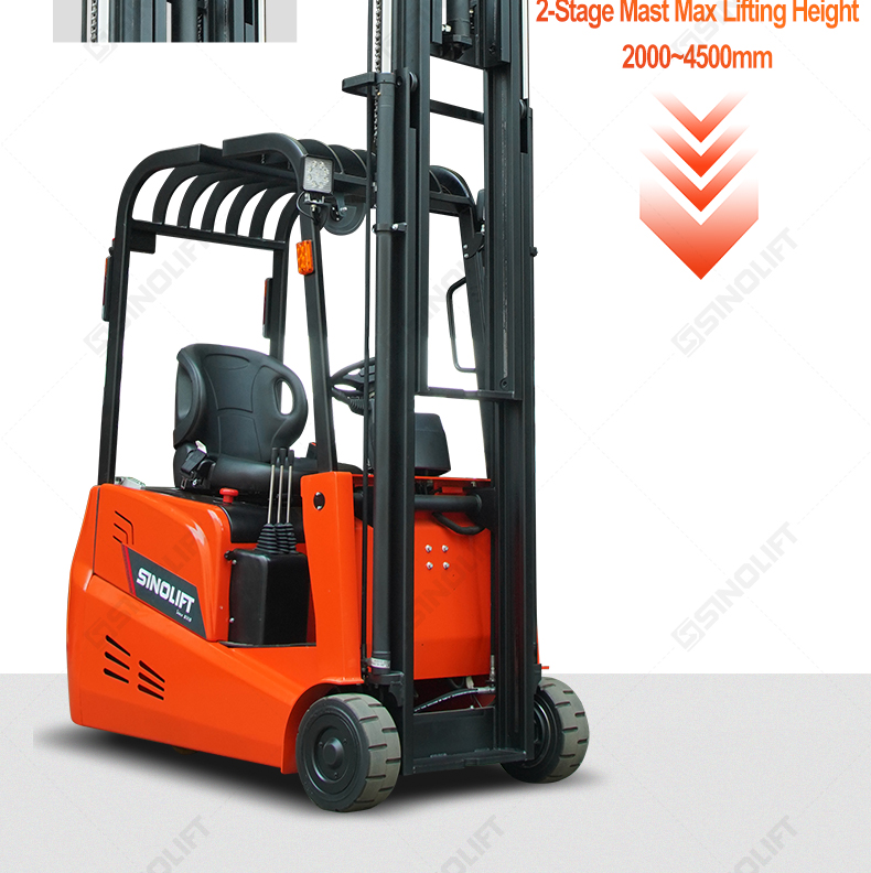 1.0-1.5T CPDS10A/15A Three Wheel Electric Forklift for Narrow Aisles