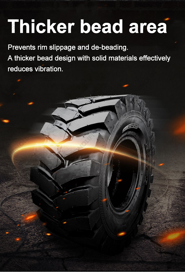 Explosion-proof forklift tire for harsh environments and debris-filled sites