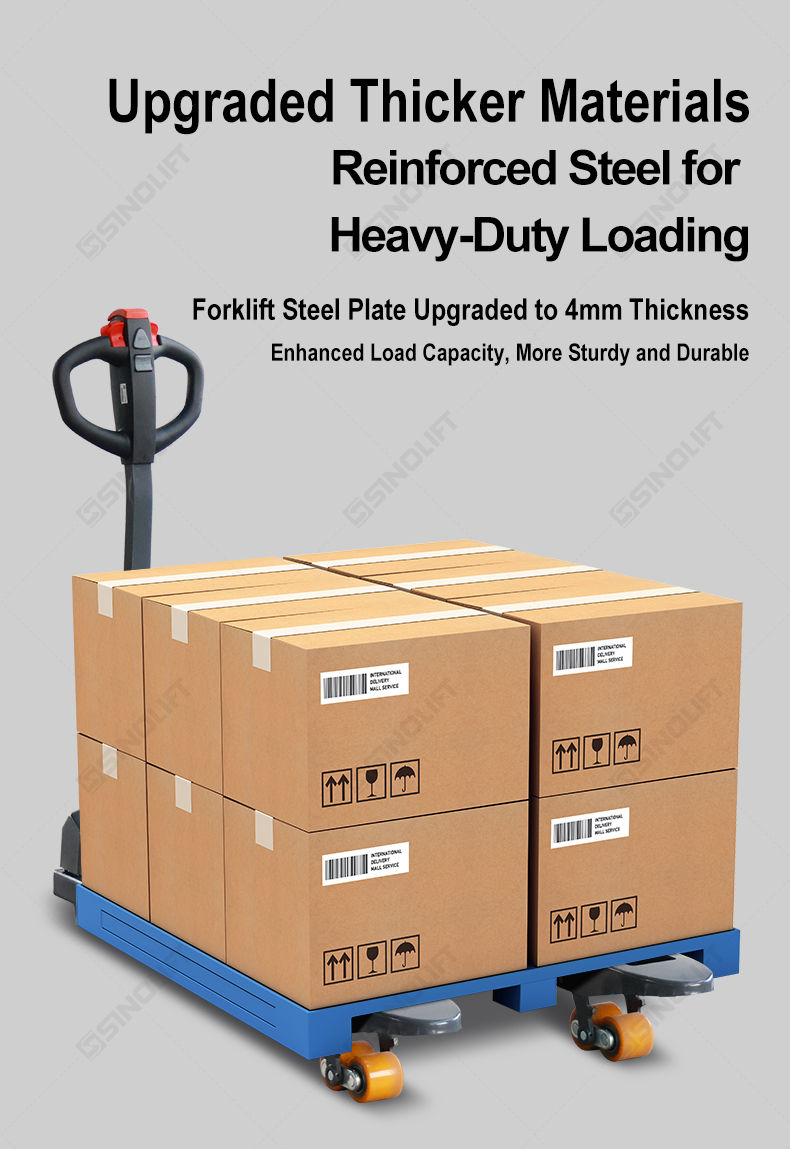 Heavy-duty 1.5 ton electric pallet truck with quick battery swap technology